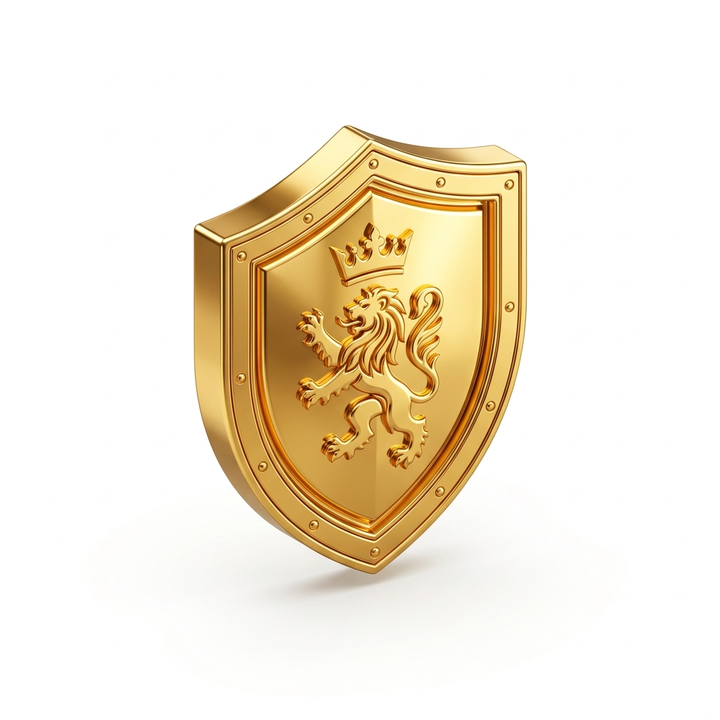 3D Gold Shield
